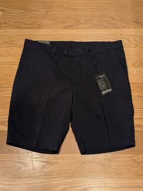 J. Lindeberg Mitch Golf Shorts Navy 36 9” Inseam Light Poly Stretch NWT